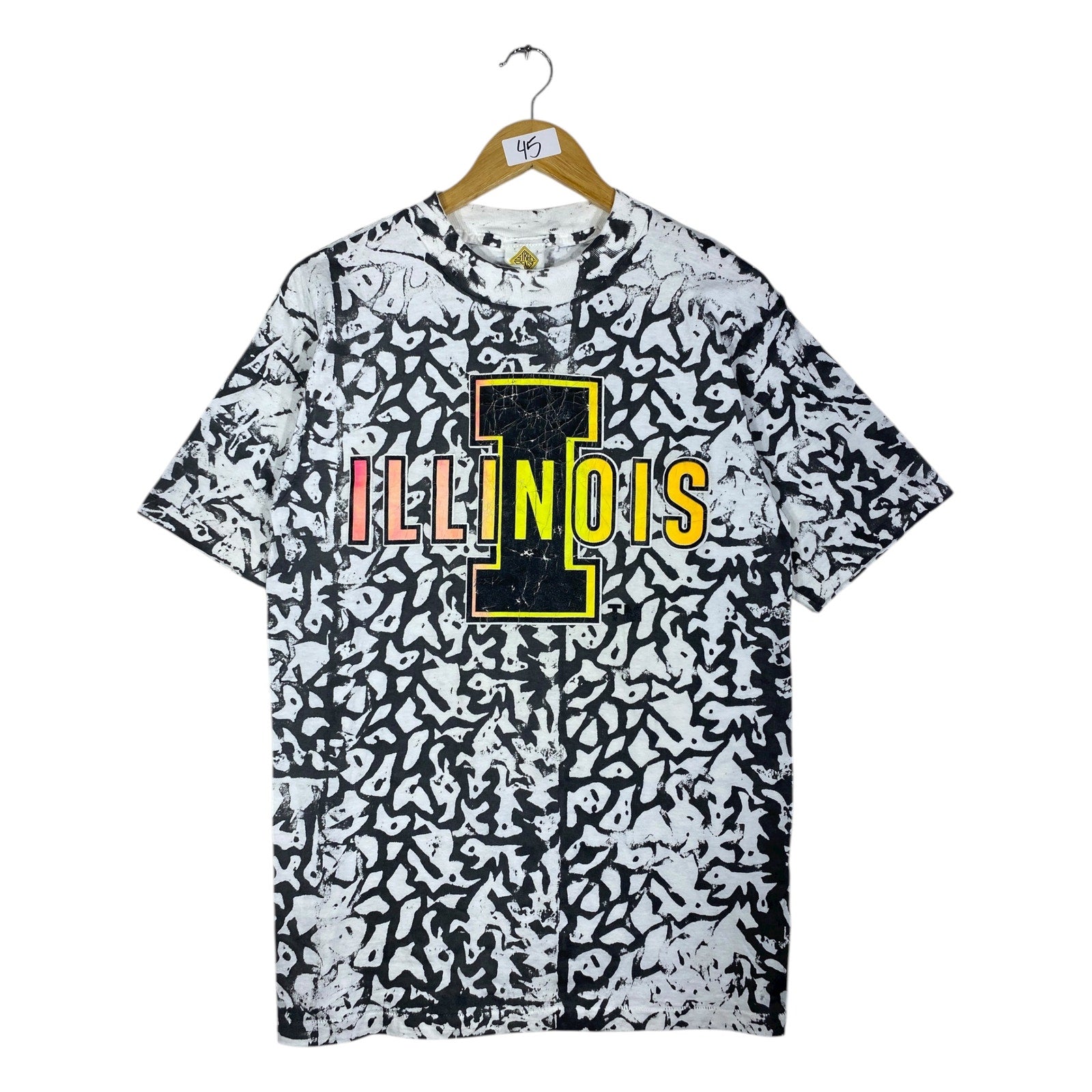 Vintage Illinois Allover Print T-Shirt