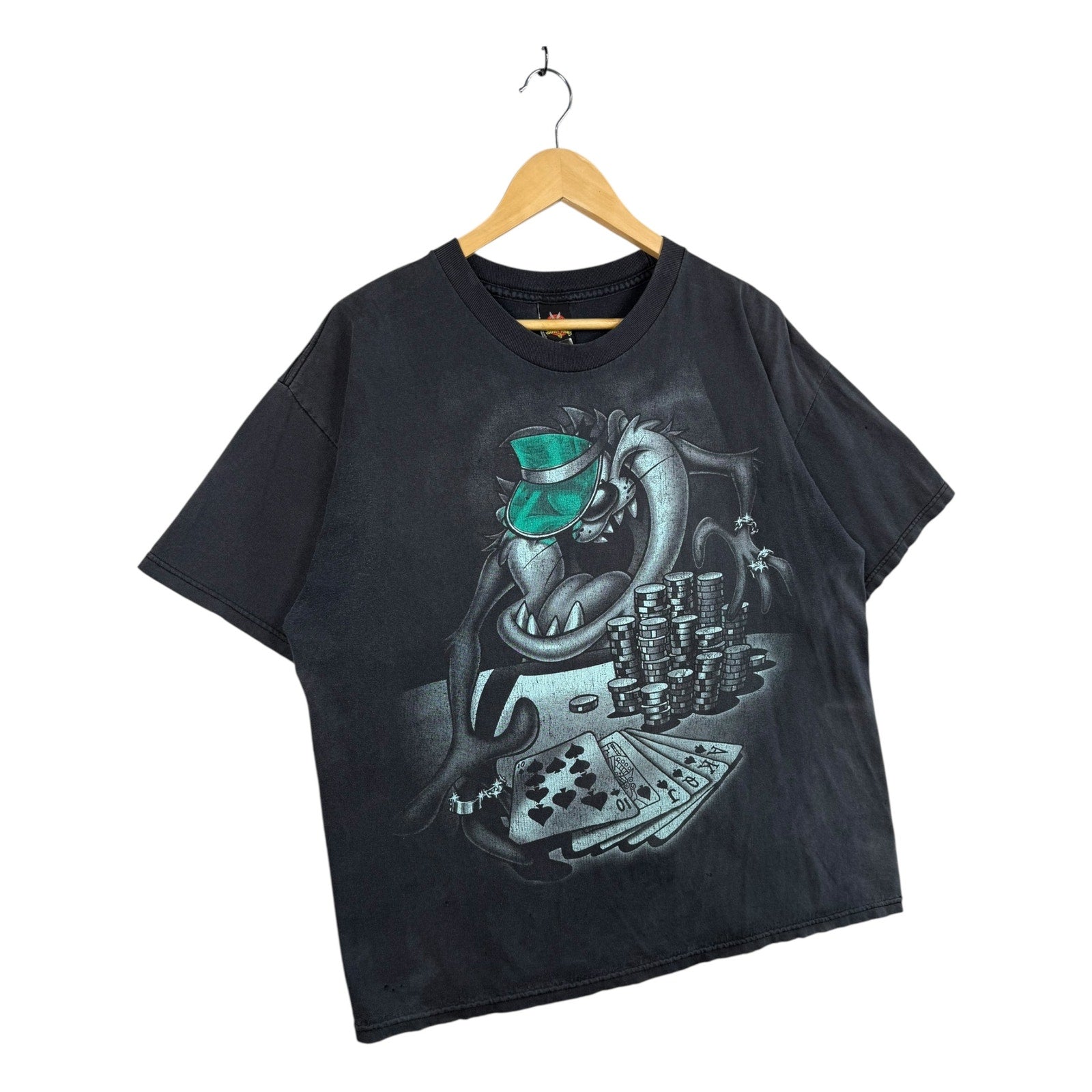 Vintage Looney Tunes Taz Manian Devil Poker T-Shirt