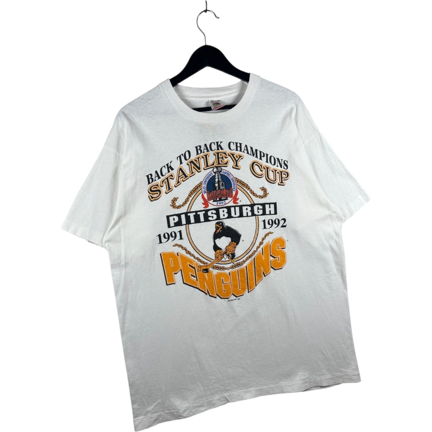 Vintage Stanley Cup Pittsburgh Penguins NHL T-Shirt 1992
