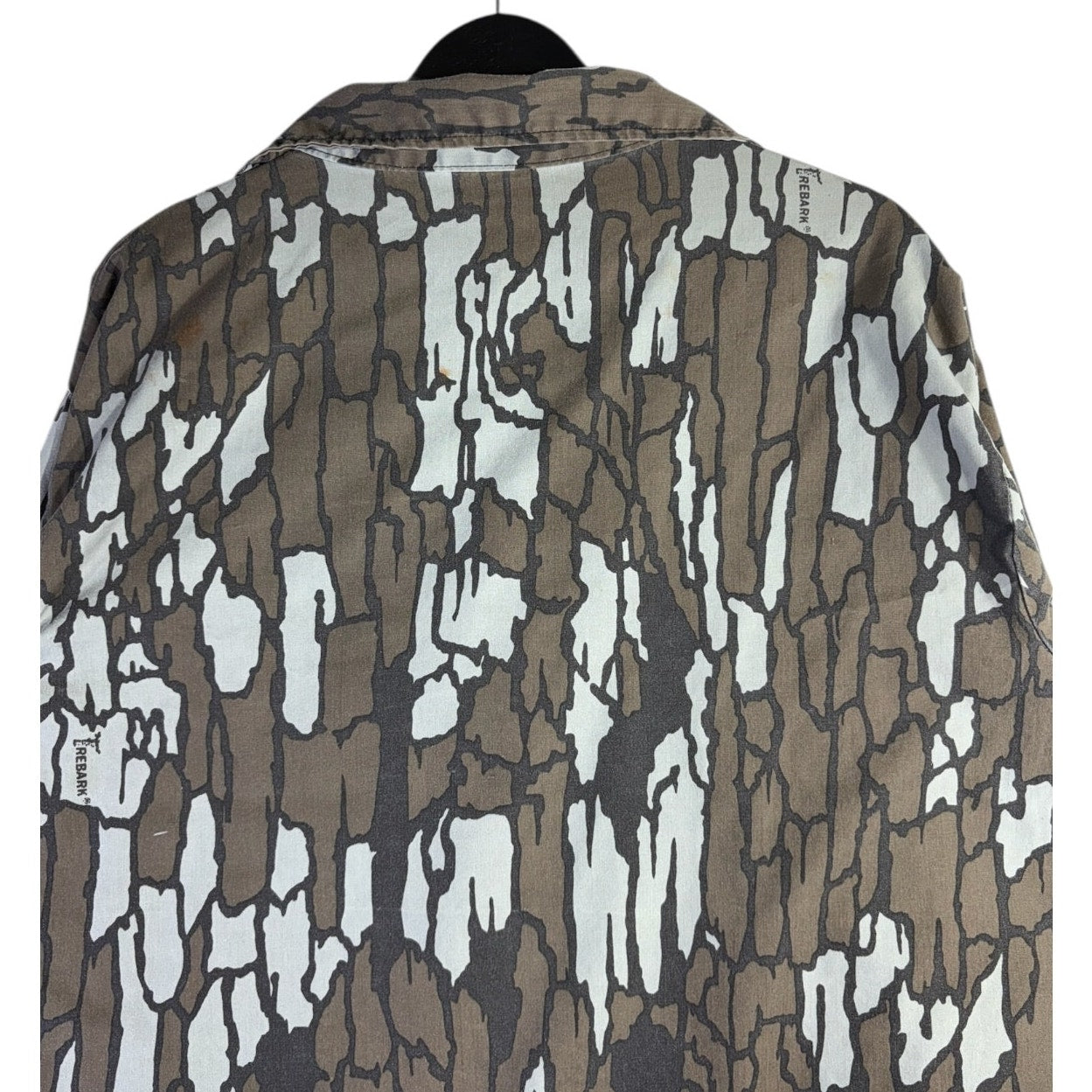 Vintage Tree Bark Camo Long Sleeve Button Up Jacket