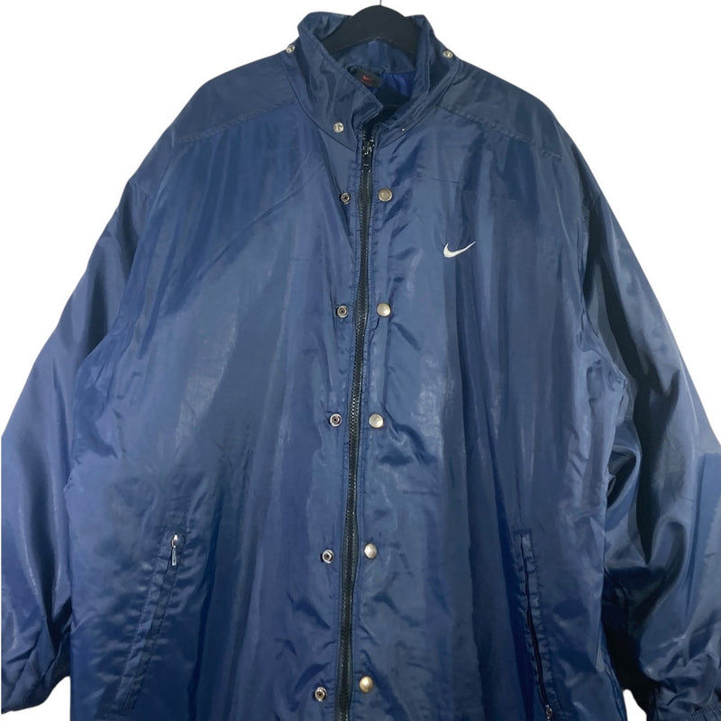 Vintage Nike Back Logo Full Zip Snap Button Windbreaker