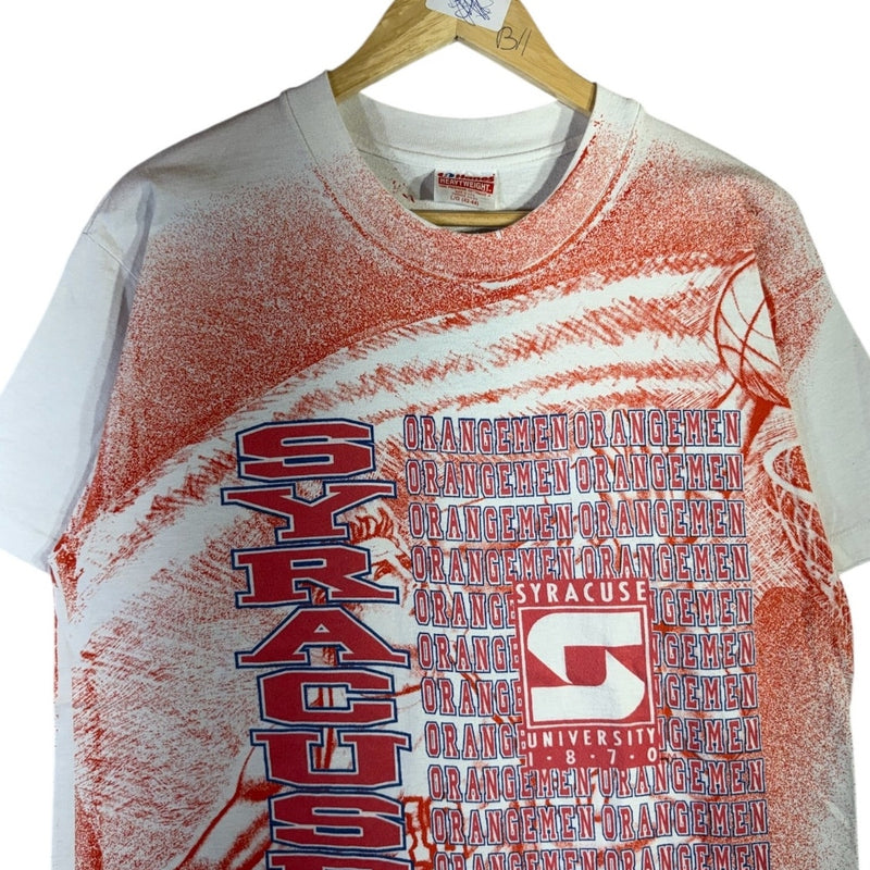 Vintage Syracuse Orangemen Basketball All Over Print T-Shirt