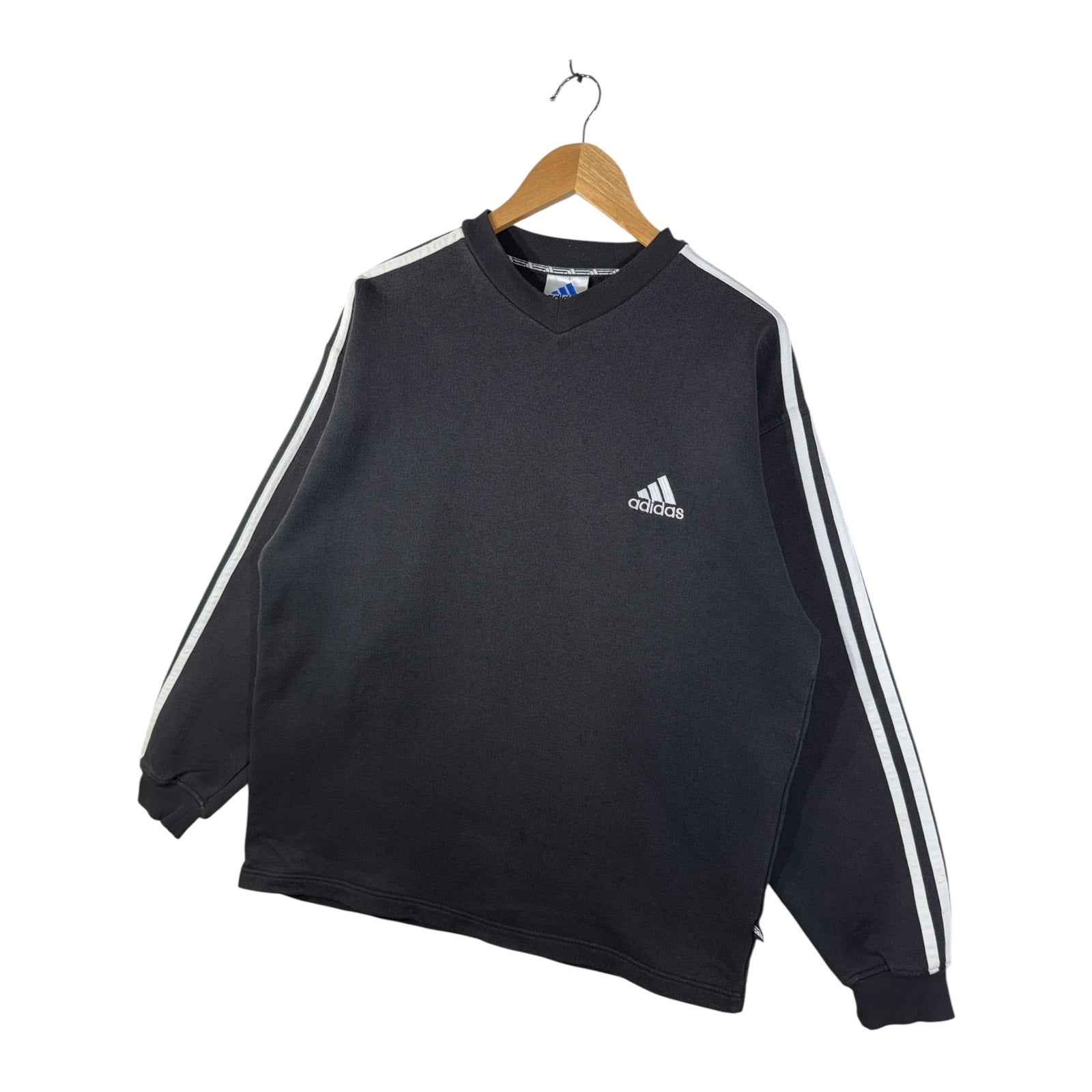 Vintage Adidas Chest Logo V-neck Sweatshirt