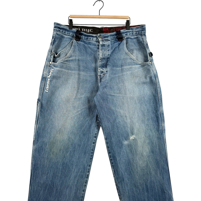 Vintage Aem'kei NYC Wide Leg Denim Jeans 36x34