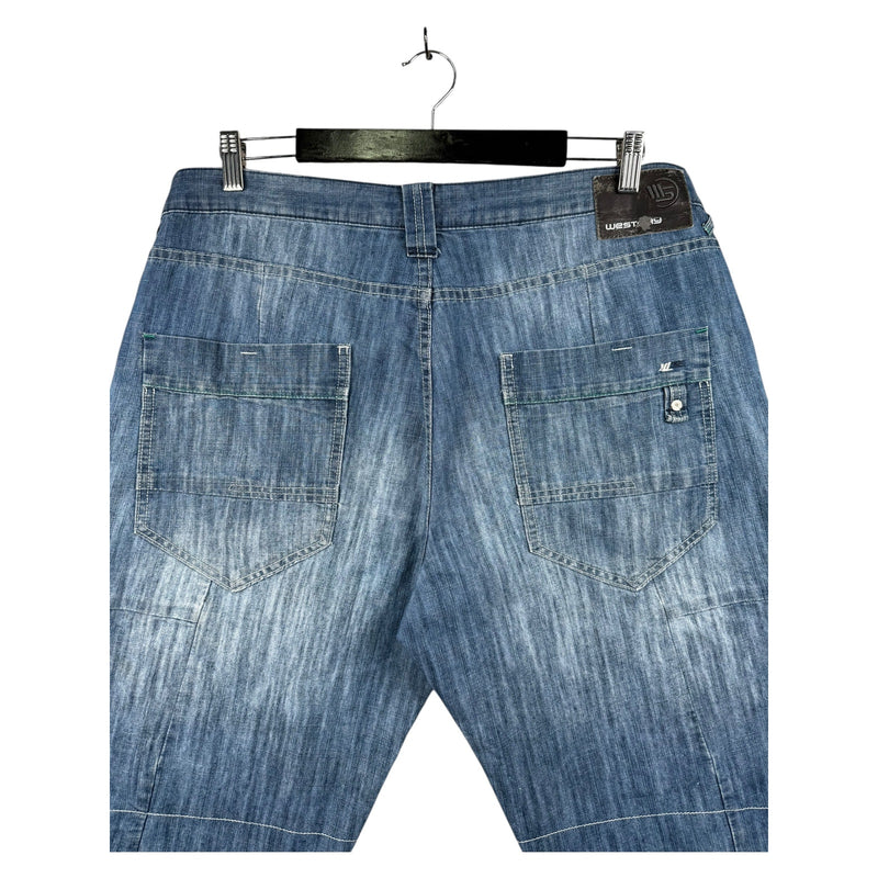 Vintage Westory Utility Denim Shorts 36