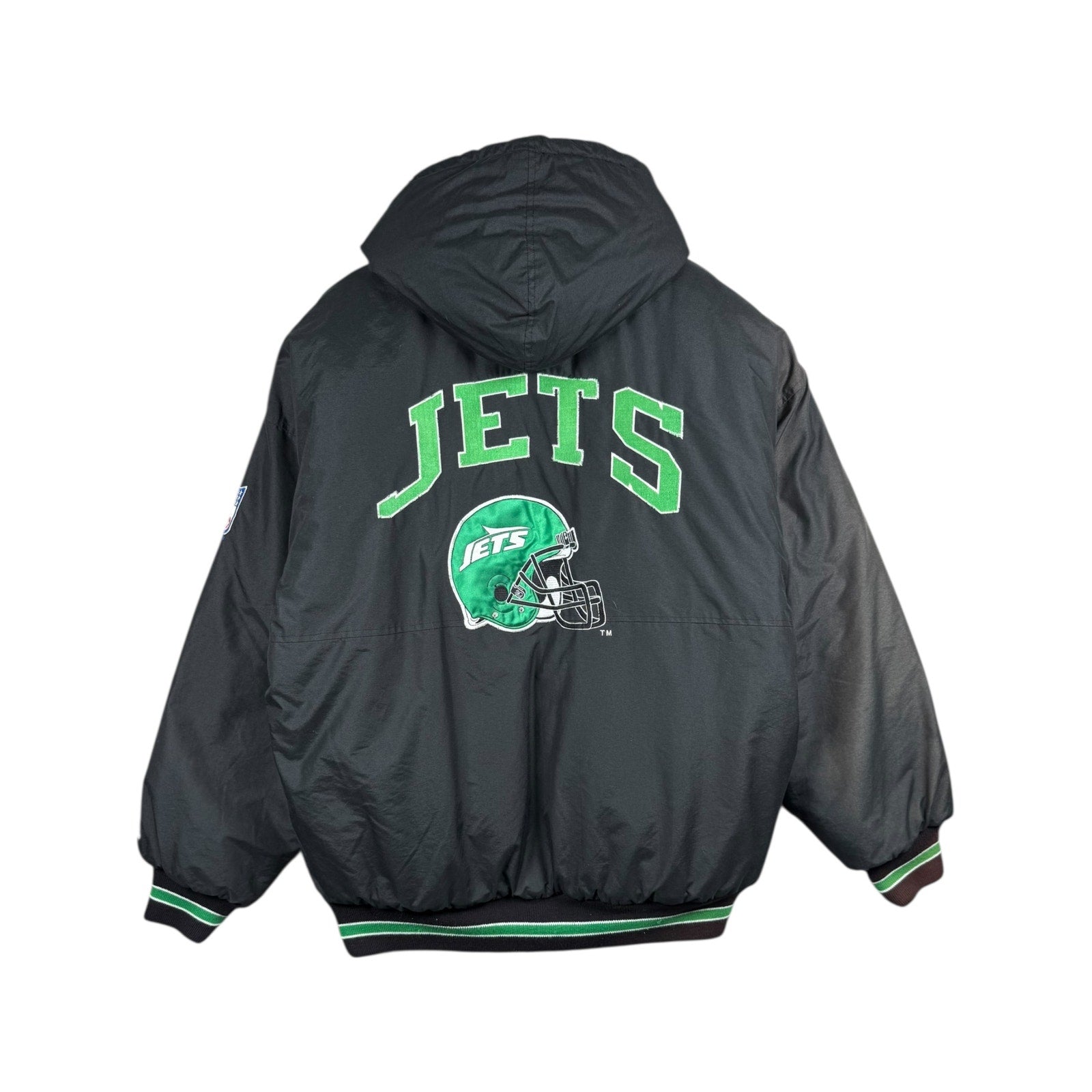 Vintage Starter New York Jets NFL Hooded Bomber Jacket