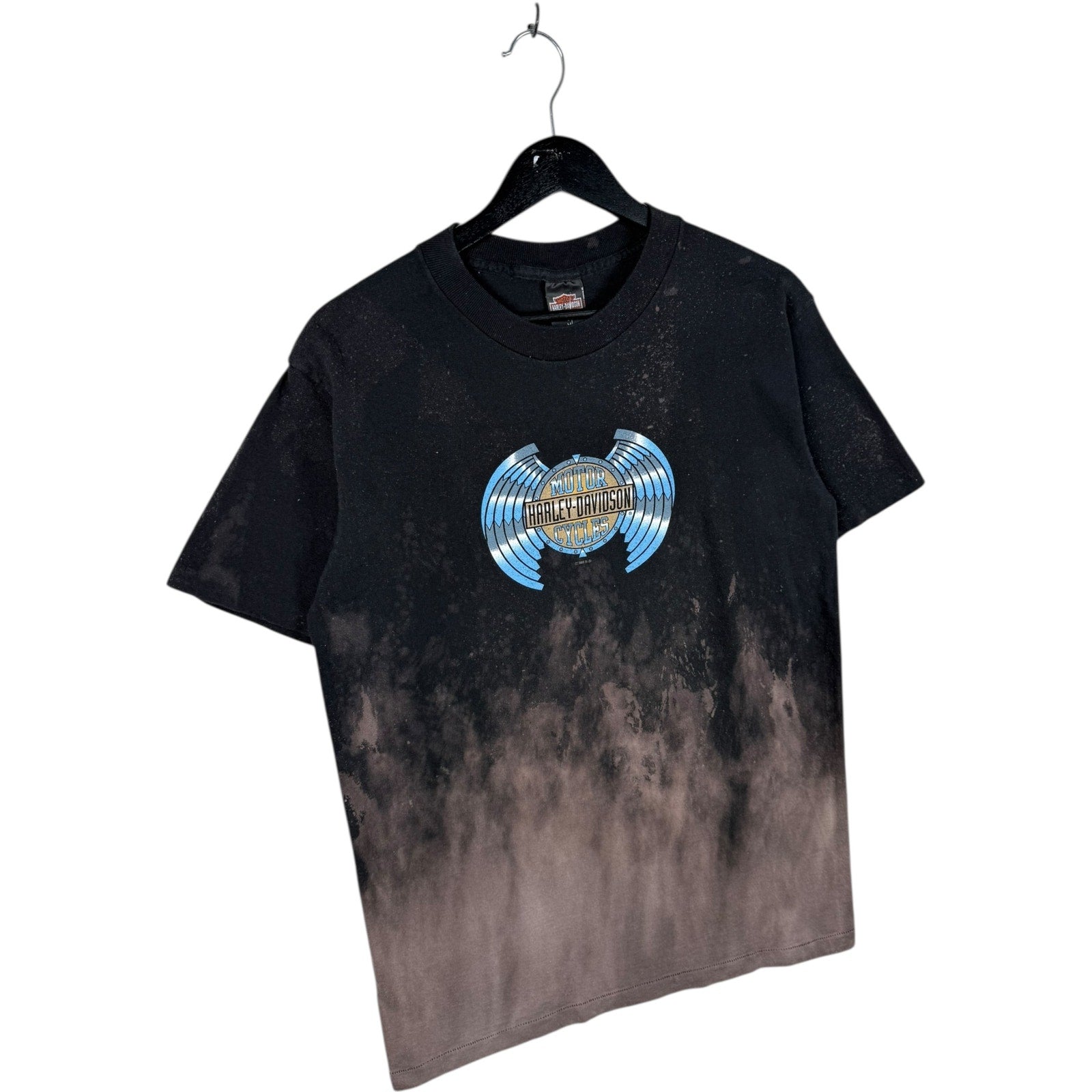 Vintage Harley Davidson Blue Wings Tie Dye T-Shirt