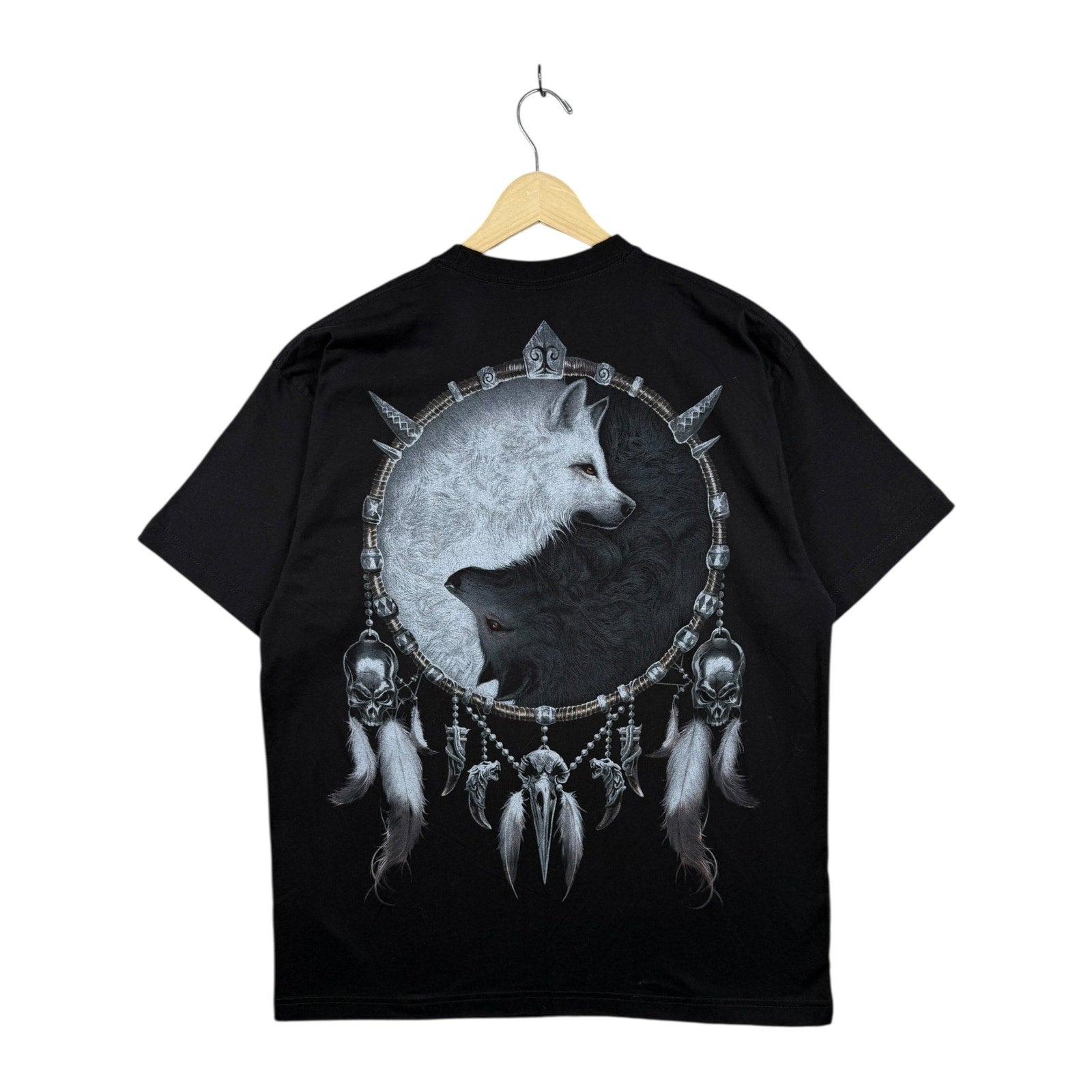 Vintage Wolf Graphic Print T-Shirt