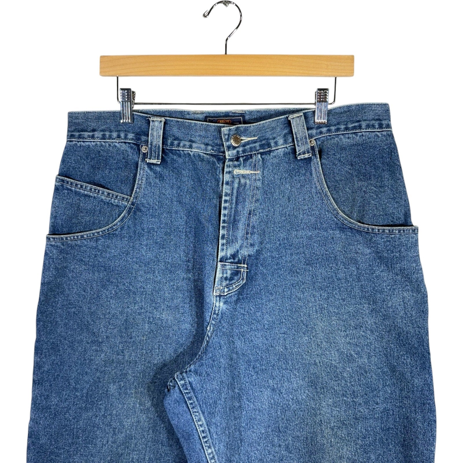 Vintage Route 66 Denim Carpenter Shorts 36 x 12