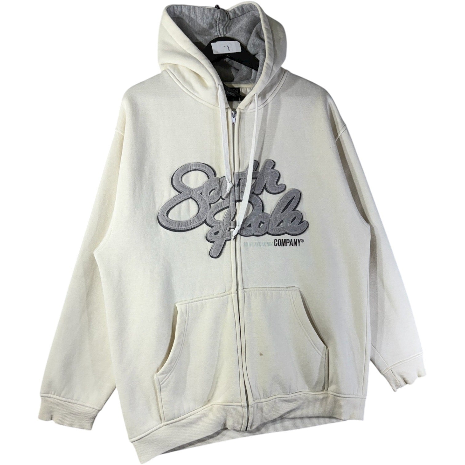 Vintage South Pole Embroidered Logo Full Zip Hoodie