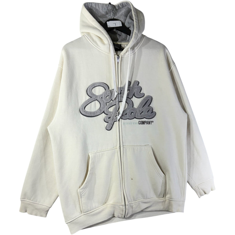 Vintage South Pole Embroidered Logo Full Zip Hoodie