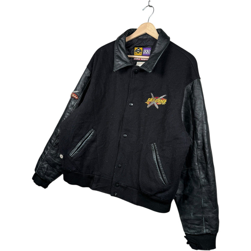 Vintage Ski-Doo BRP Sno Gear Leather Varsity Jacket