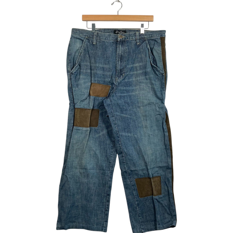 Vintage Cut & Sew Sean John Wide Leg Denim Jeans 36 x 28