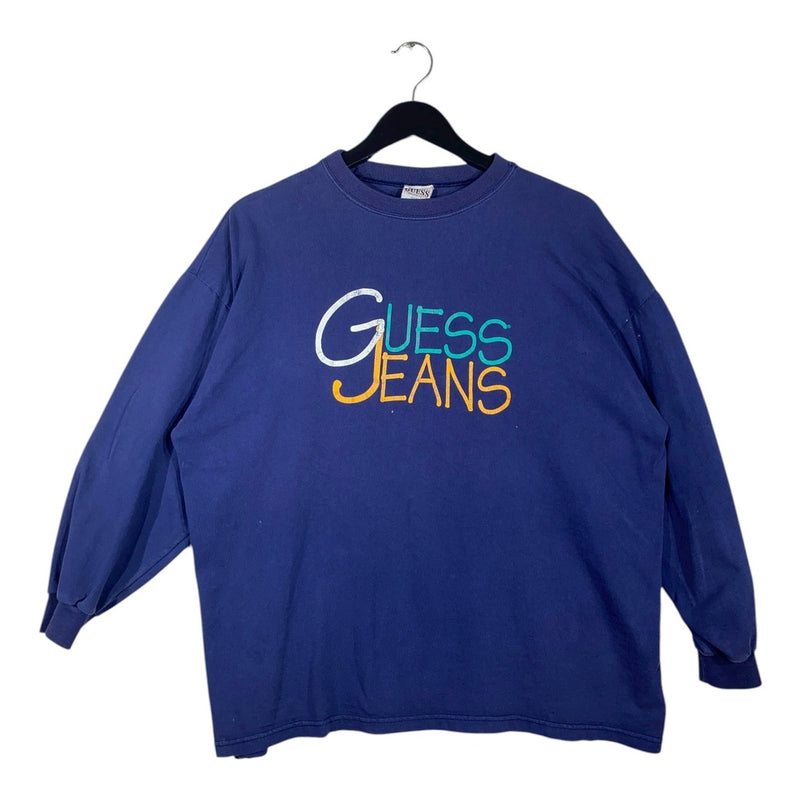Vintage Guess Jeans Colored Graphic Long Sleeve T-Shirt