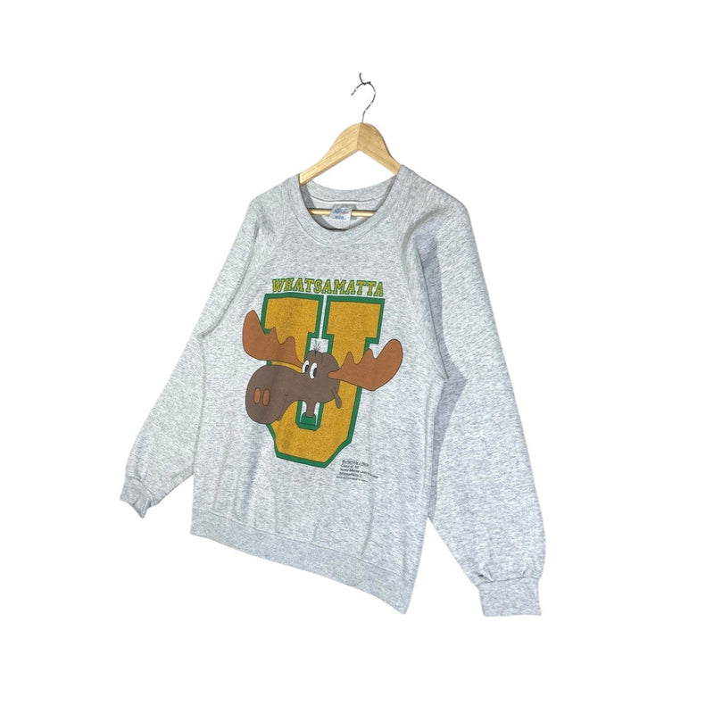 Vintage Whatsamatta University Rocky & Bullwinkle Crewneck
