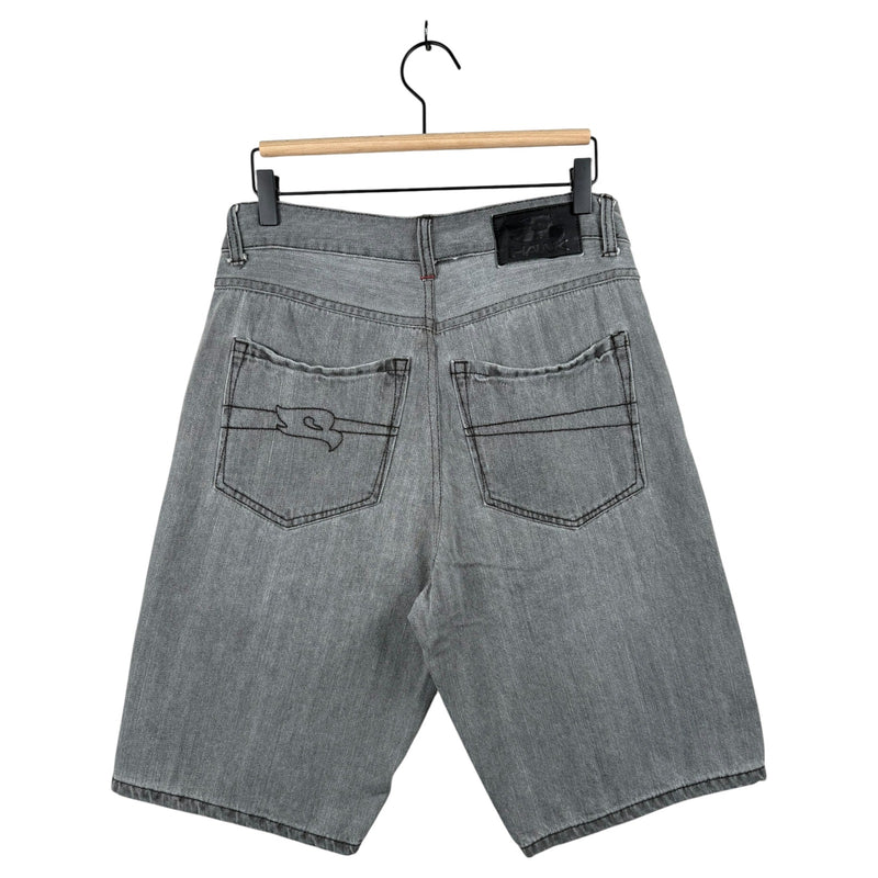 Vintage Hawk Embroidered Denim Shorts 32