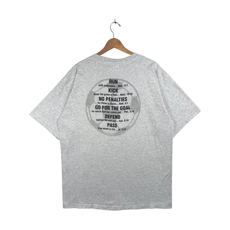 Vintage Power Kick Bible Verse Graphic T-Shirt