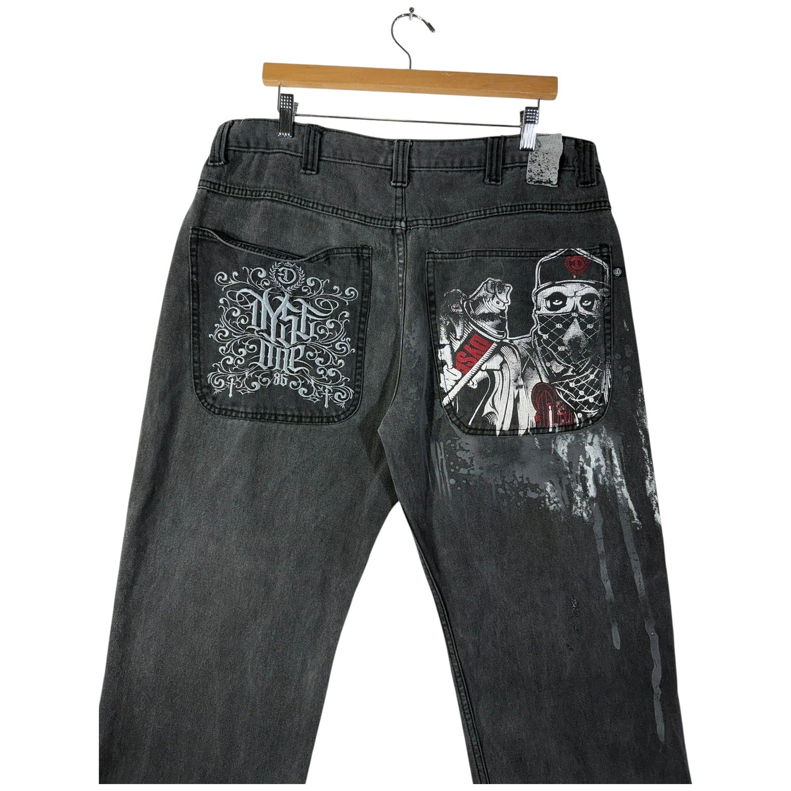 Vintage Dyse One Authentic Tribal Streetwear Straight Leg Denim Jeans 38x30