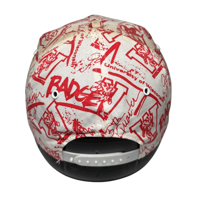 Vintage University Of Wisconsin Badgers AOP Strapback Hat OSFA