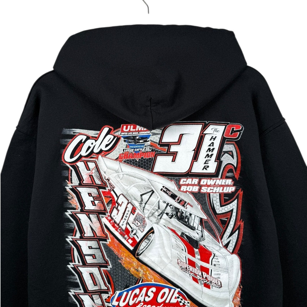 Vintage Cole Henson #31C Lucas Oil Graphic Hoodie