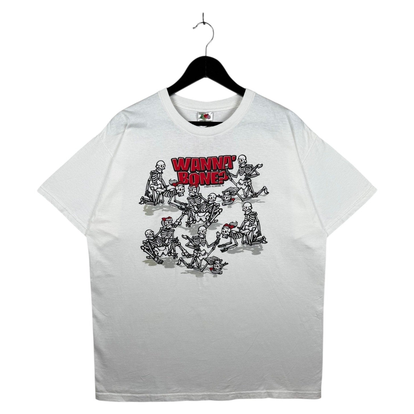 Vintage Wanna Bone Skeleton Graphic T-Shirt