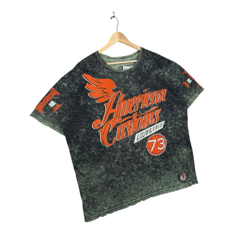 Vintage Affliction Acid Wash Graphic T-Shirt