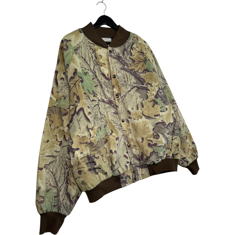 Vintage Camouflage Button Down Bomber Light Jacket