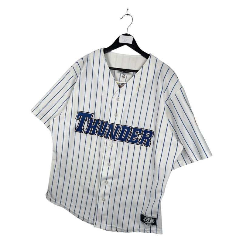 Vintage Thunder Pinstripe Baseball Button Up Jersey