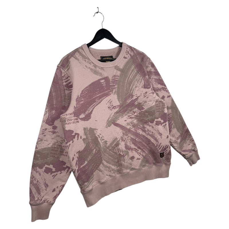 Vintage Harley Davidson Abstract Brushstroke Crewneck