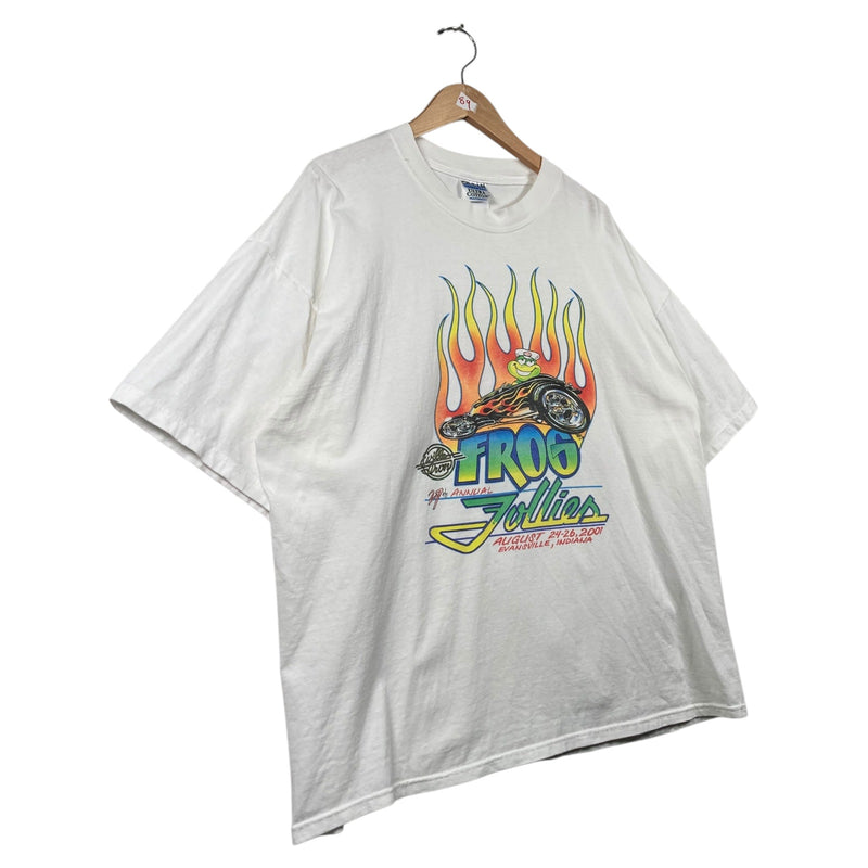 Vintage 2001 Frog Follies Hot Rod Car Show Graphic T-Shirt