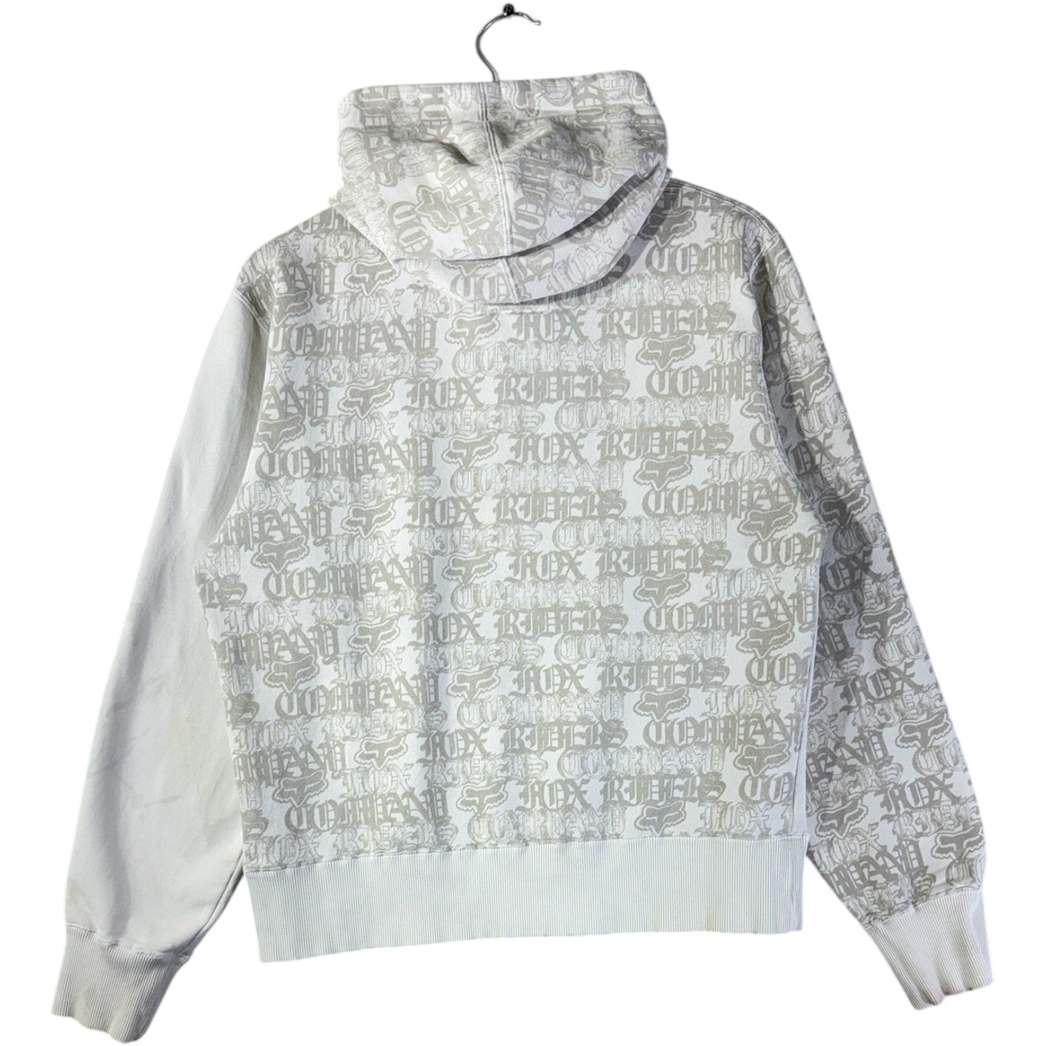 Vintage Fox Embroidered Logo Hoodie