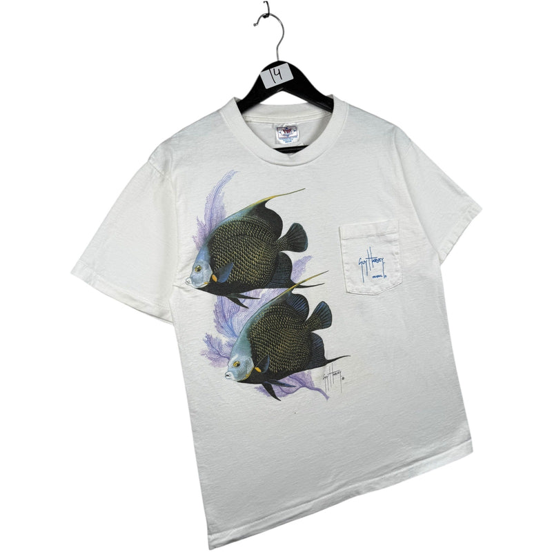 Vintage Ocean Fish Graphic Pocket T-Shirt