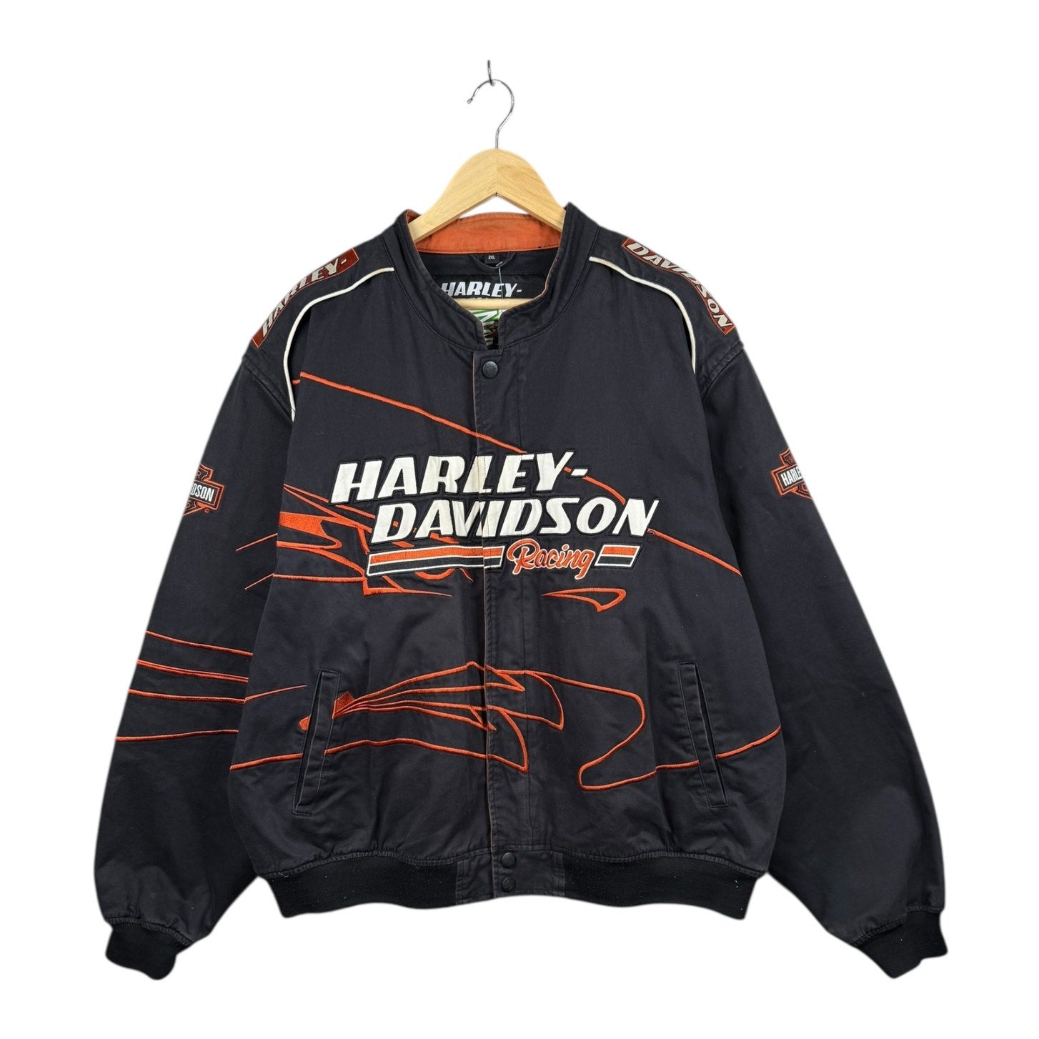 Vintage Harley Davidson Eagle Graphic Racing Jacket