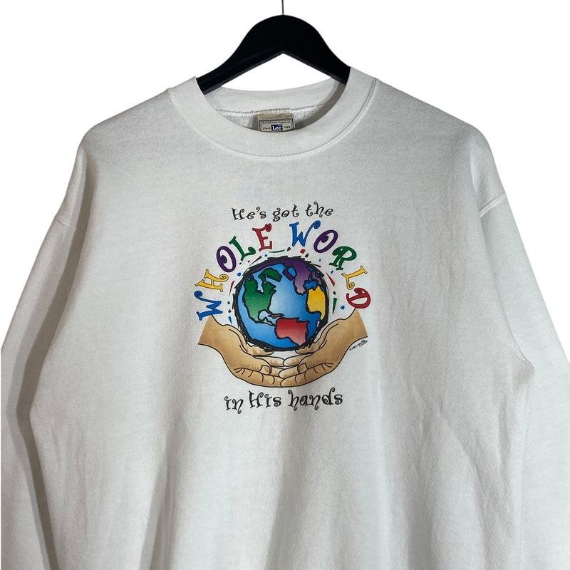 Vintage "Let's Get The Whole World In His Hands" Religious Crewneck
