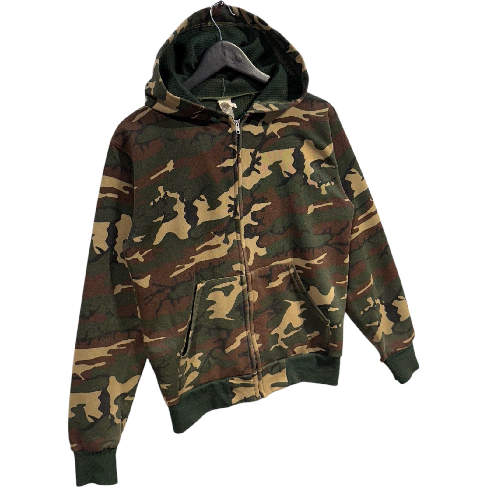 Vintage Woodland Camoflauge Full Zip Hoodie