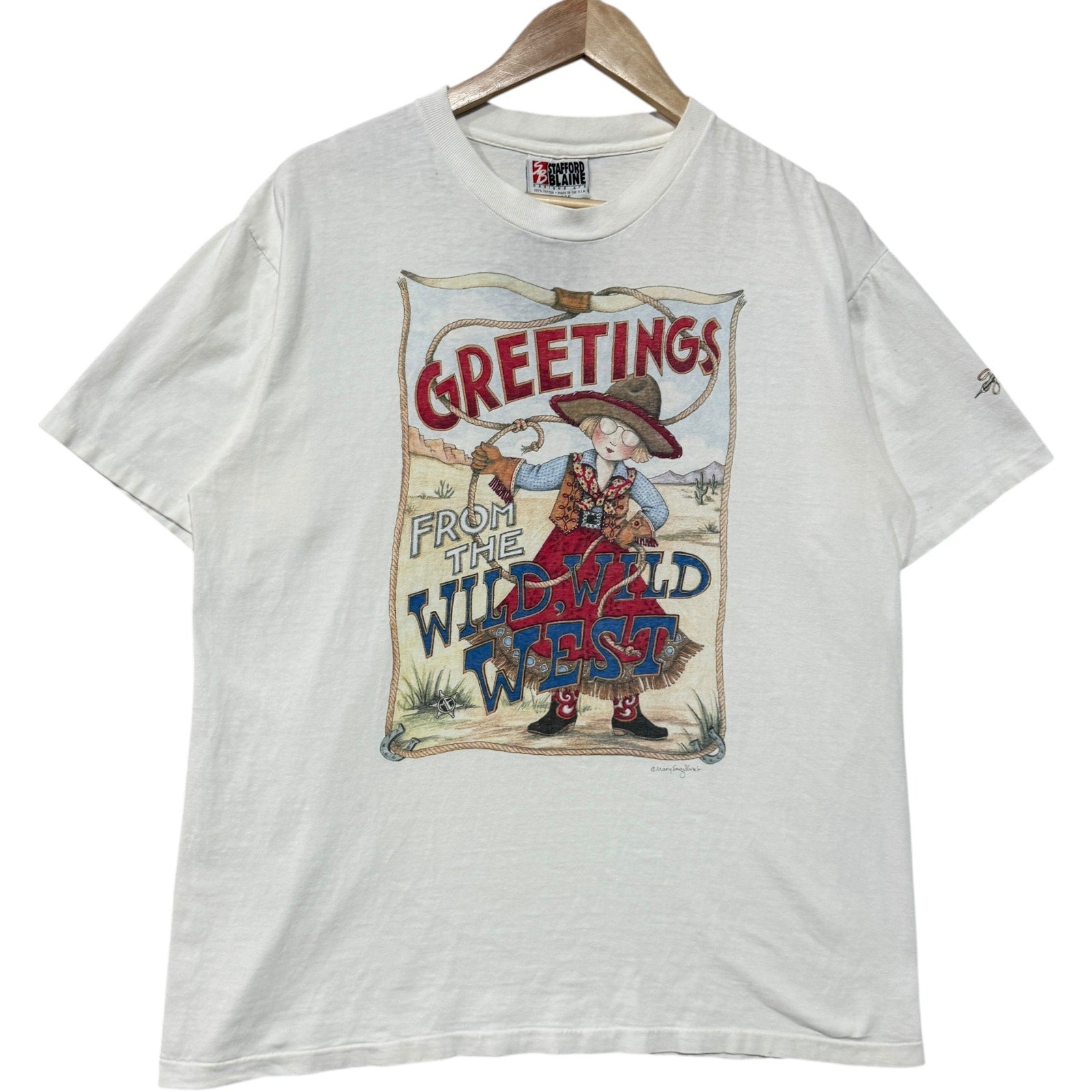 Vintage Greetings From The Wild Wild West Cartoon Tee
