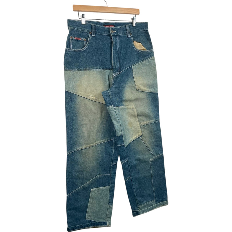 Vintage Metal Wide Leg Denim Jeans 36 x 31