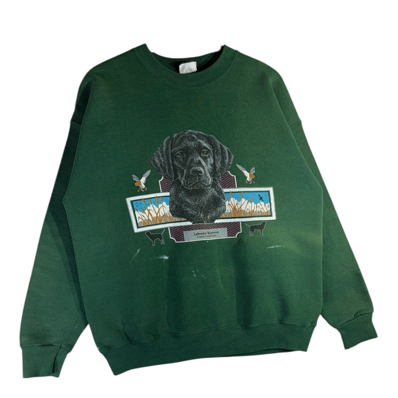 Vintage Labrador Retriever Dog Graphic Crewneck