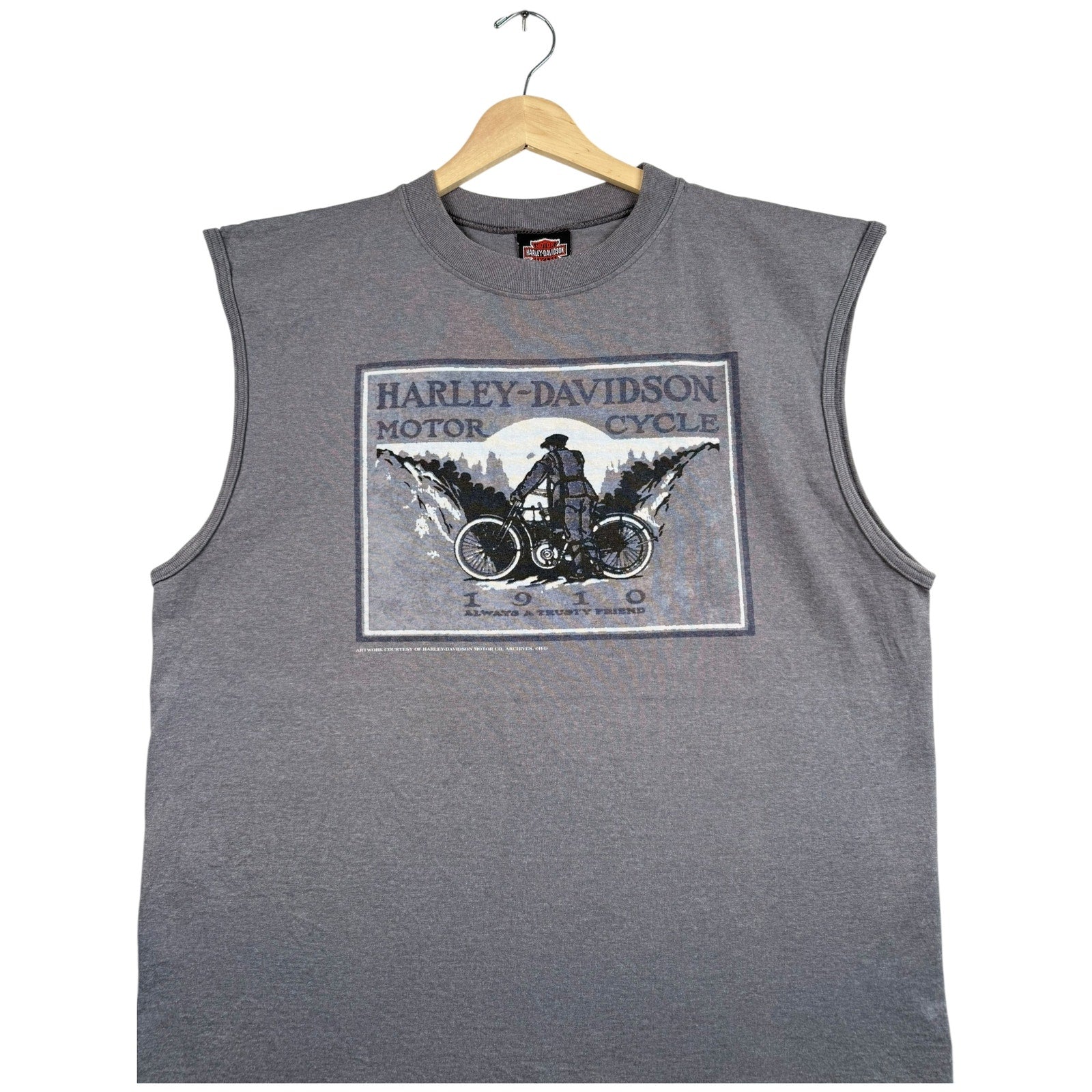 Vintage Harley Davidson 1910 Graphic Muscle Tee