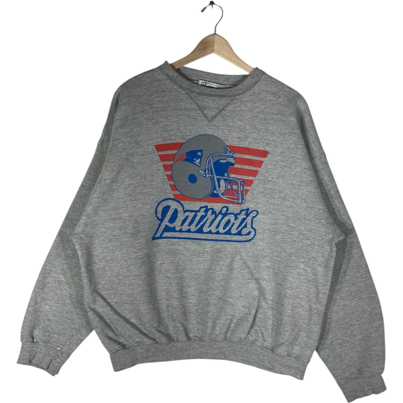 Vintage New England Patriots Helmet Logo NFL Crewneck