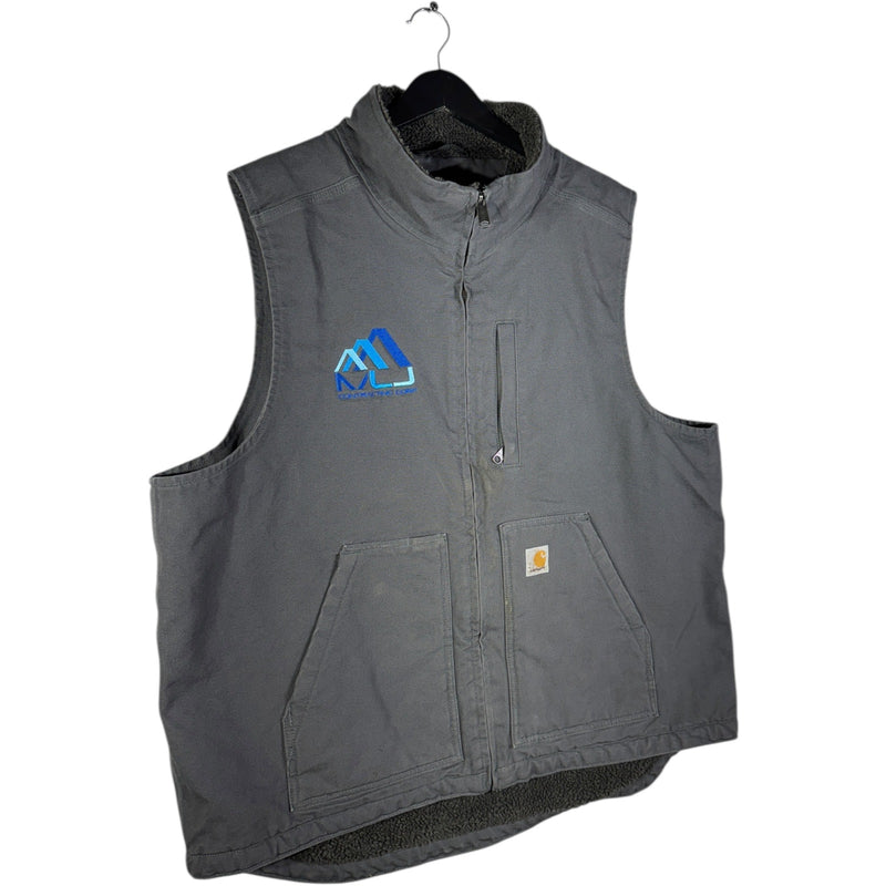 Vintage Carhartt Canvas Sherpa Lined Workwear Vest