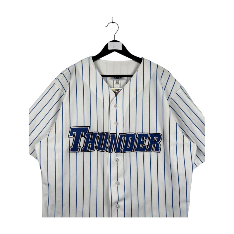 Vintage Thunder Pinstripe Baseball Button Up Jersey