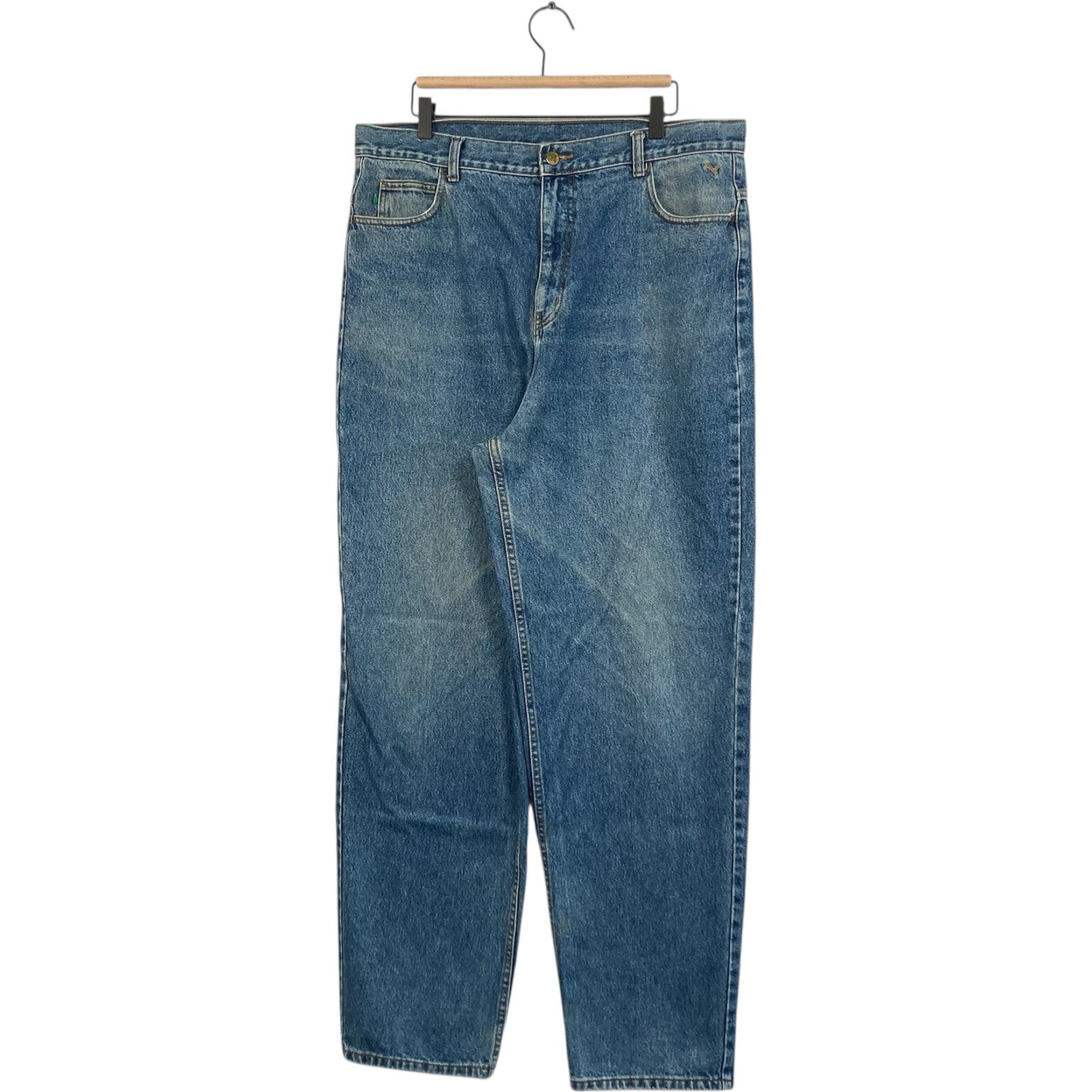 Vintage Faded Straight Leg Denim Jeans 36x30