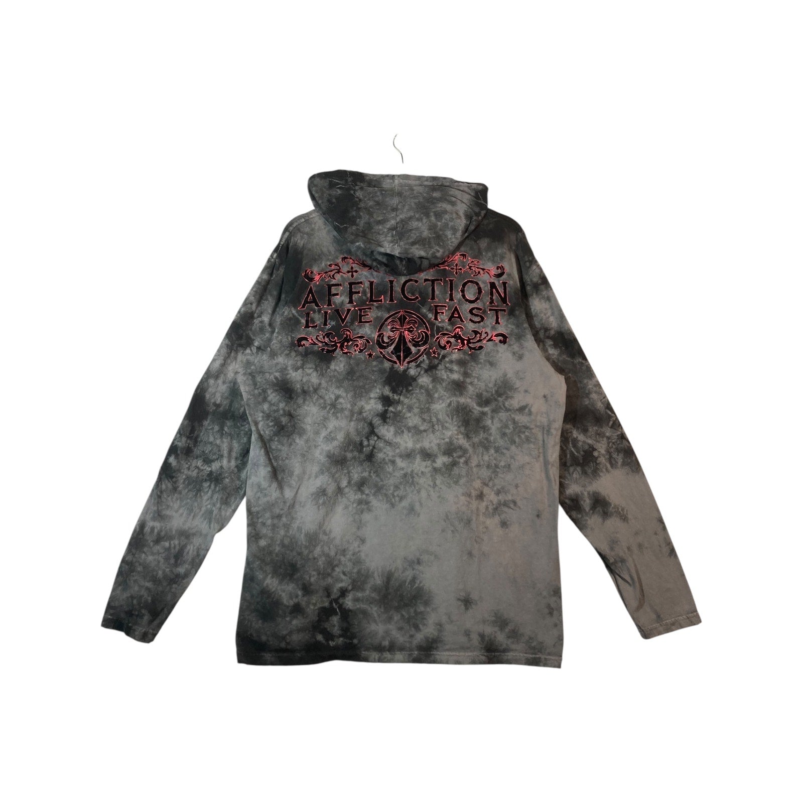 Vintage Affliction Live Fast Tie Dye Sweatshirt Hoodie
