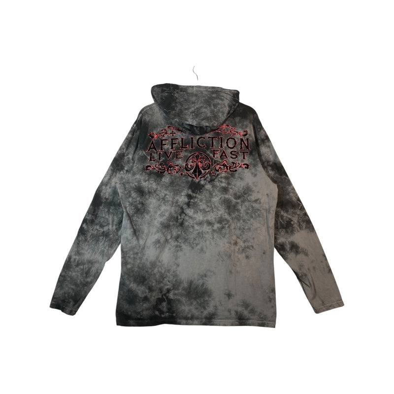 Vintage Affliction Live Fast Tie Dye Sweatshirt Hoodie