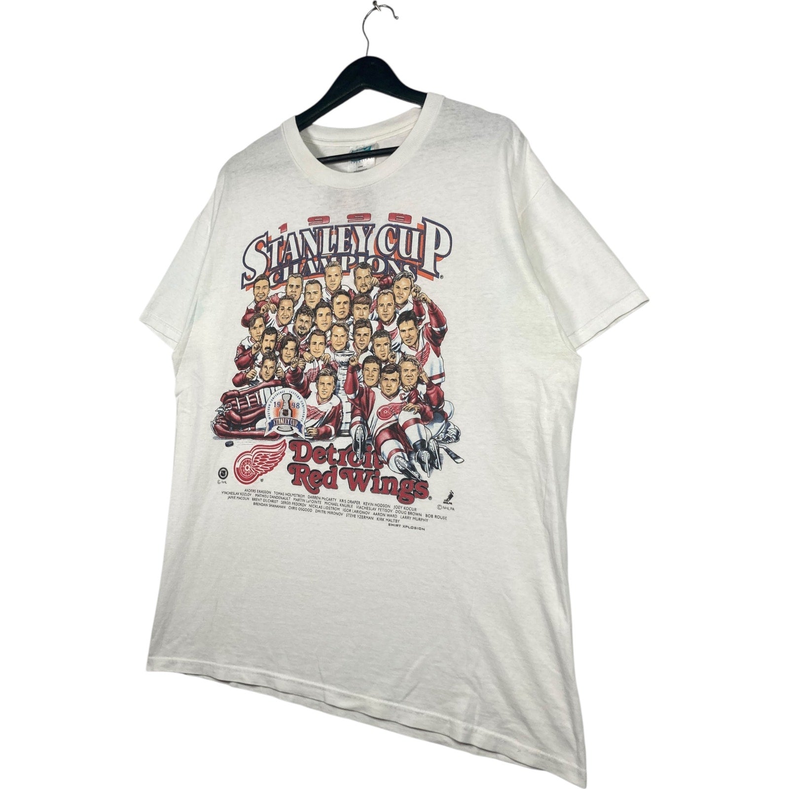 Vintage Detroit Red Wings Stanley Cup Champions NHL T-Shirt 90s