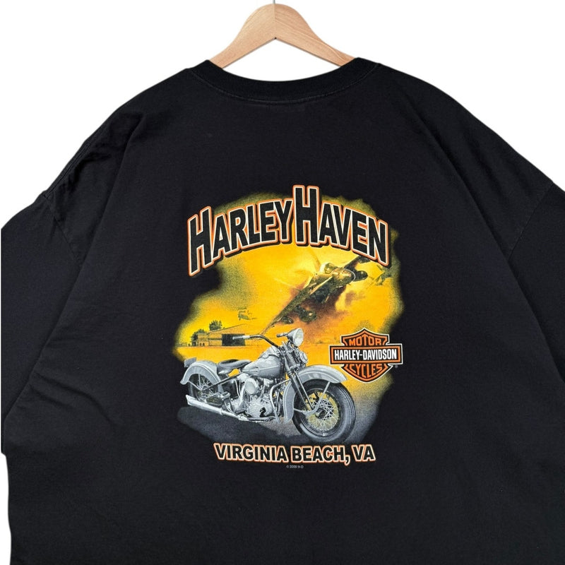 Vintage Harley Davidson Virginia Beach Pocket T-Shirt