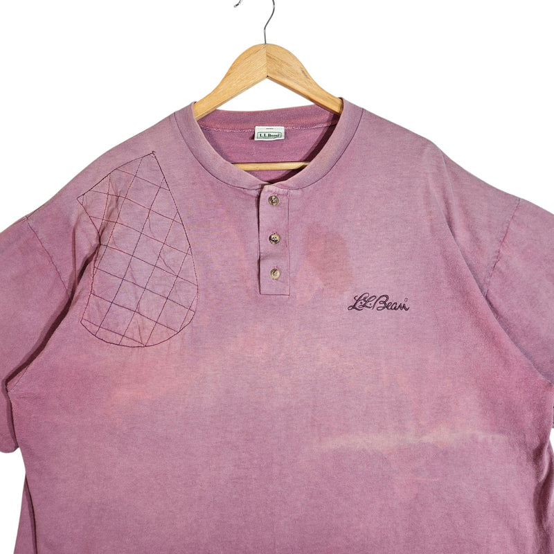 Vintage L.L. Bean Logo Spellout Henley Tee