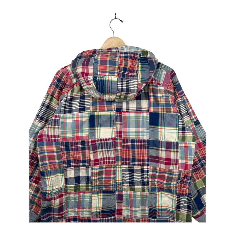 Vintage Ralph Lauren Plaid Patchwork High Neck Hoodie