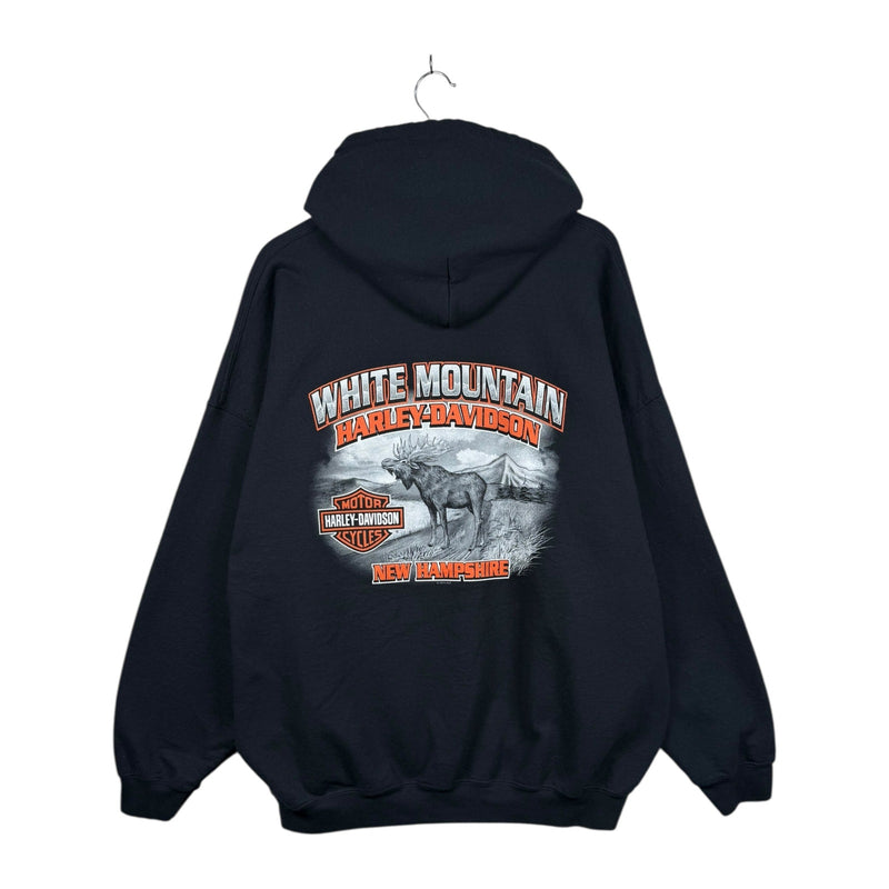 Vintage Harley Davidson White Mountain Graphic Hoodie